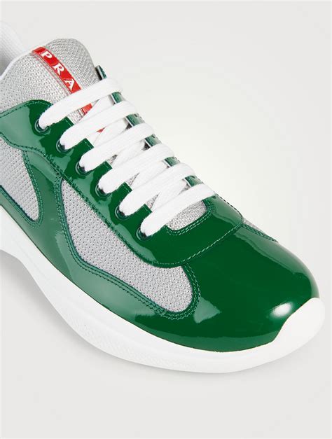 prada americas cup sneakers green|Prada America's Cup sneakers men.